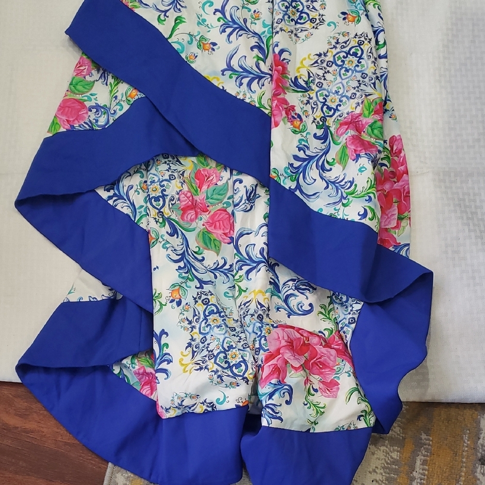 Nwt Boston Proper Floral Dress in Blue and White - Picture 11 of 16